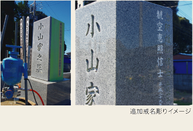 追加戒名彫りイメージ